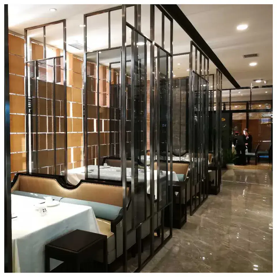 Hot selling 304 powder coated partition SS304 sanding Decorative Screens for Ballroom