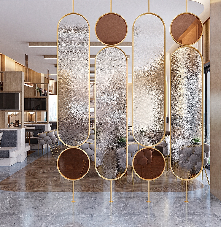 STAINLESS STEEL PVD COATING GLASS PARTITION