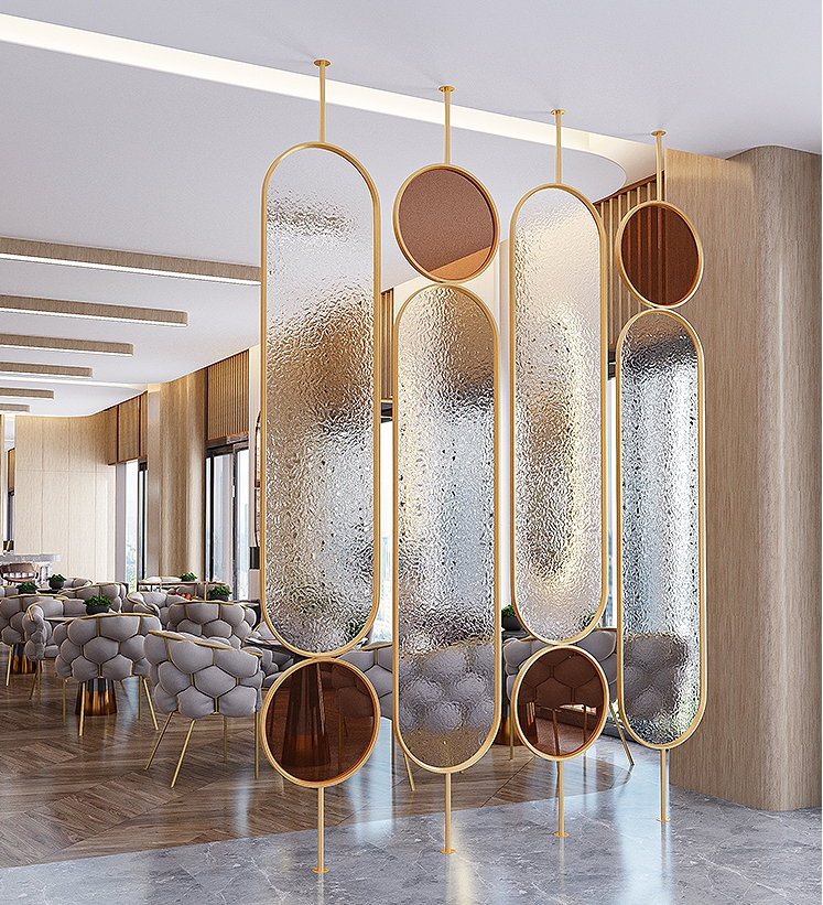 STAINLESS STEEL PVD COATING GLASS PARTITION