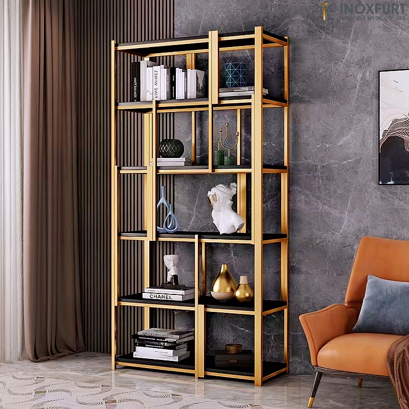 STAINLESS STEEL GLASS SHELF CABINET