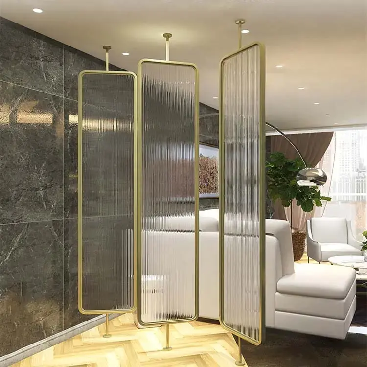 Modern 316 stainless powder painted Privacy Screens metal steel mirror surface wall partition for lobby decor