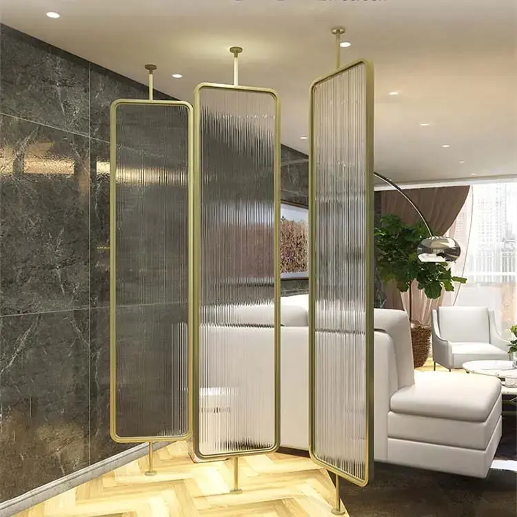 MODERN STAINLESS STEEL POWDER COATED PRIVACY SCREEN FOR LOBBY DECOR