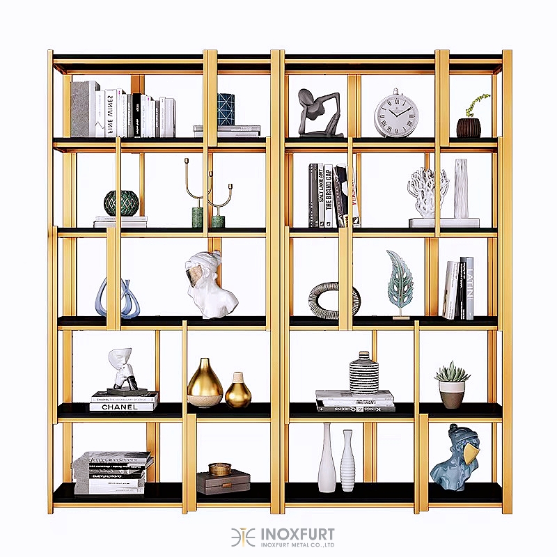 STAINLESS STEEL GLASS SHELF CABINET