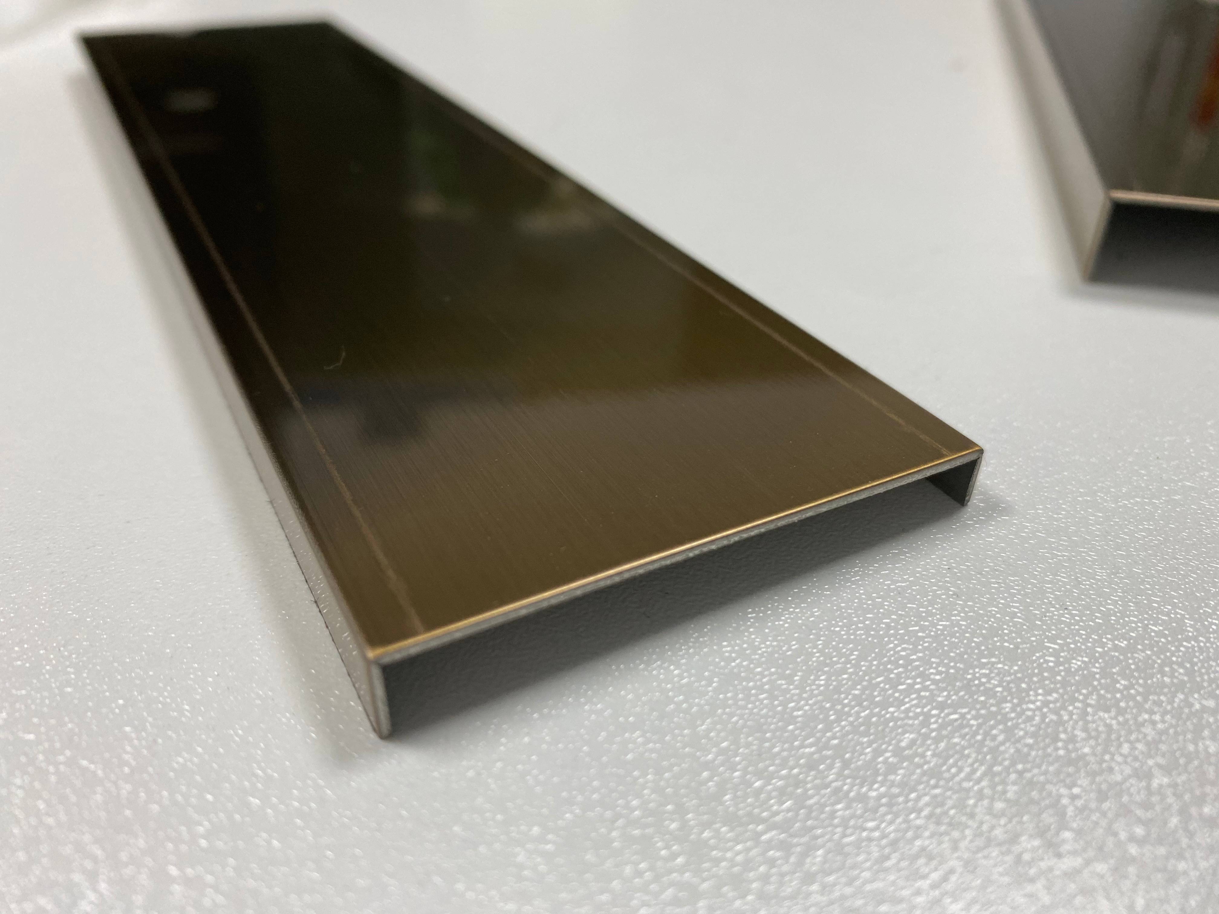 Stainless Steel Hairline Customized Colored U-Profiles for Wall and Ceiling Decoration