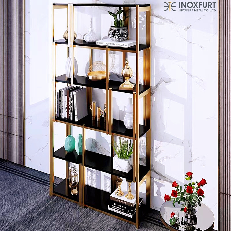 STAINLESS STEEL GLASS SHELF CABINET