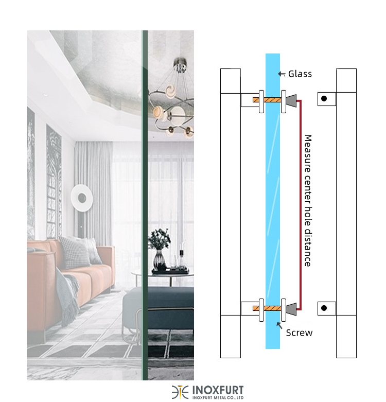 STAINLESS STEEL GLASS DOOR HANDLE