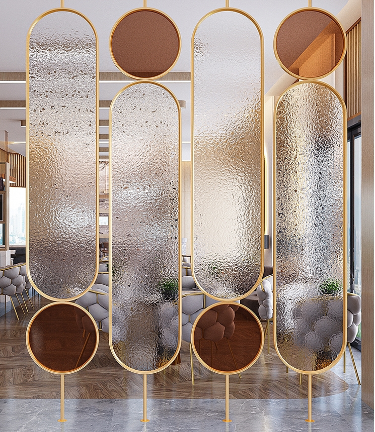 STAINLESS STEEL PVD COATING GLASS PARTITION