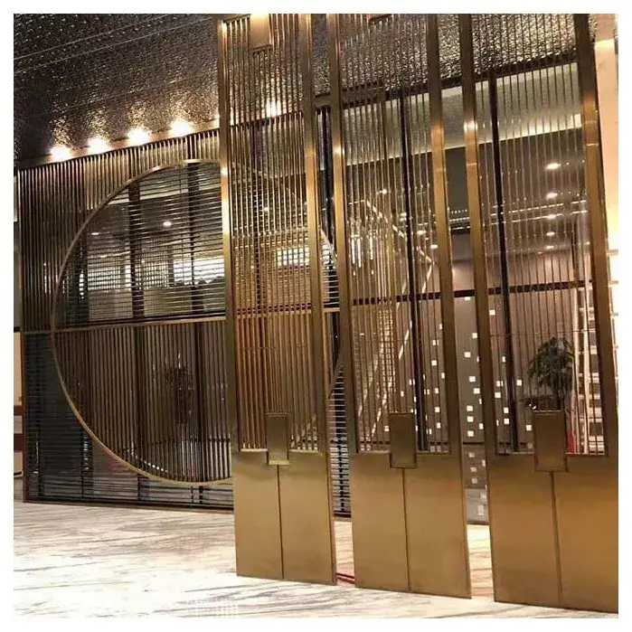 Hot selling 304 powder coated partition SS304 sanding Decorative Screens for Ballroom