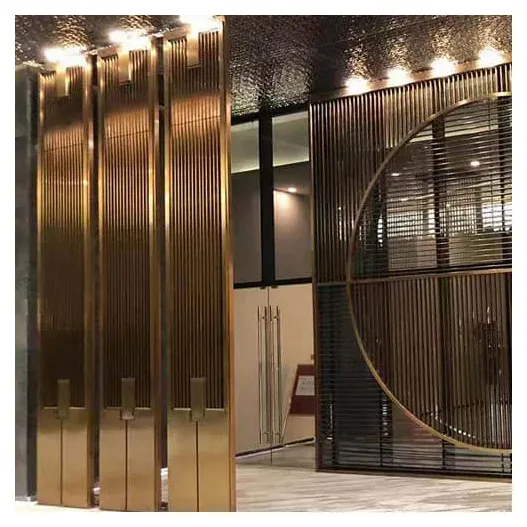 Hot selling 304 powder coated partition SS304 sanding Decorative Screens for Ballroom
