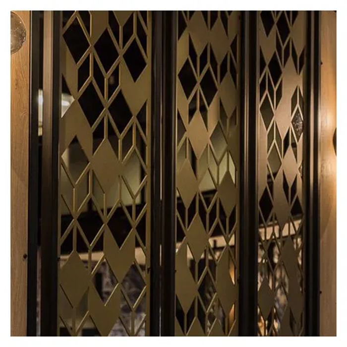 Art Design Carbon Electroplated Dividing Strips Hotel Steel Hairline Colored Indoor Decorative Wall Panel for High Ceiling