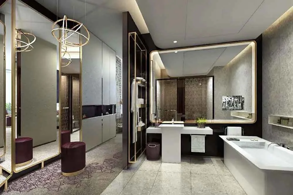The use of stainless steel materials in guest rooms