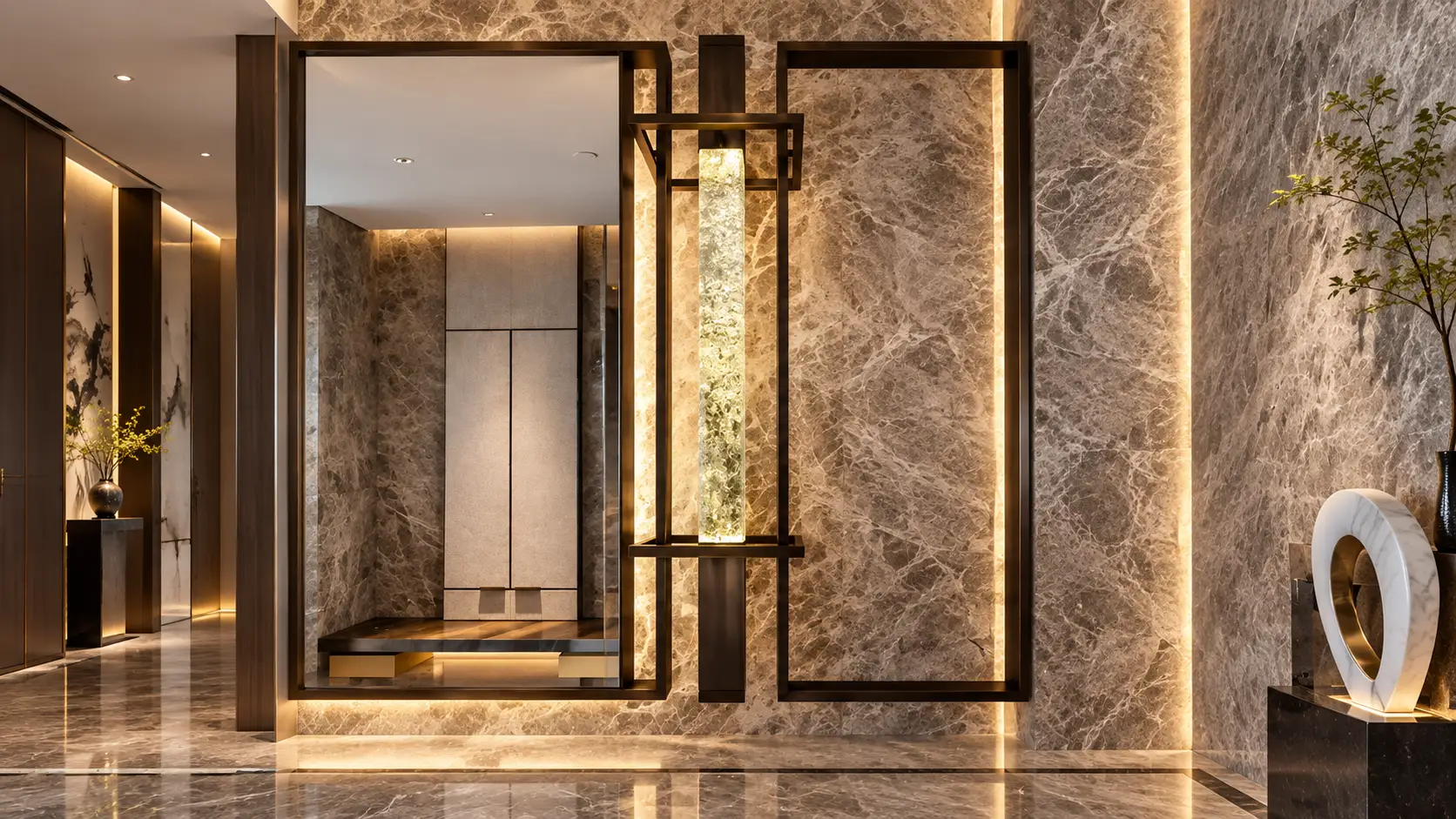 Patina metal finish showing varied architectural color and texture